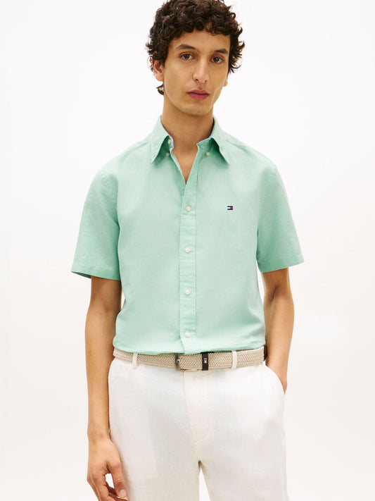 TOMMY HILFIGER Kurzarmhemd aus Leinenmischung