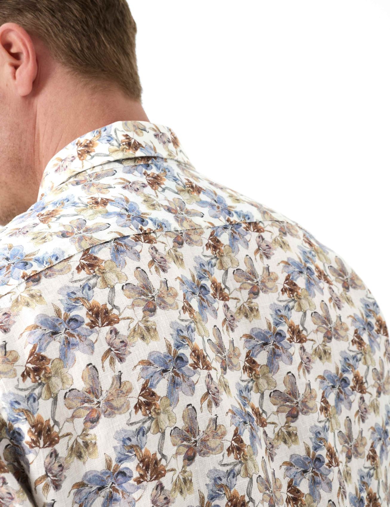 BRAX Leinenhemd mit floralem Print "Harold"