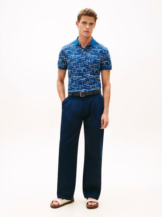 TOMMY HILFIGER Regular Fit Print Pique Polo Shirt