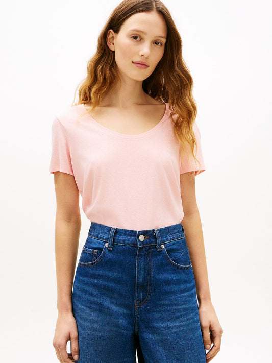 TOMMY HILFIGER T-Shirt aus Leinenmix XS