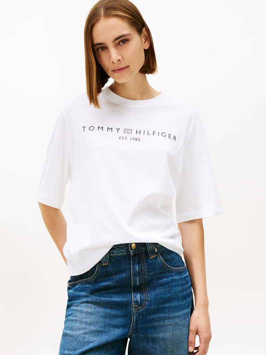 TOMMY HILFIGER T-Shirt mit TH-Logoprint