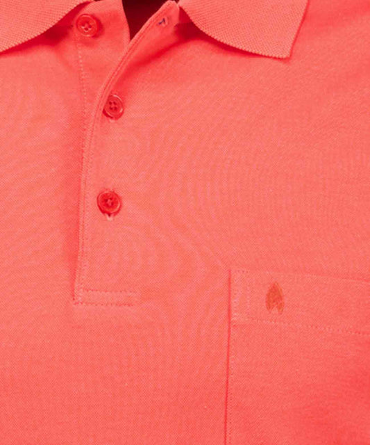 RAGMAN Softknit-Polo mit Brusttasche, kurzarm