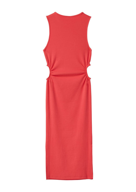 OLIVER TWIST Geripptes Midi-Kleid mit Cut-out