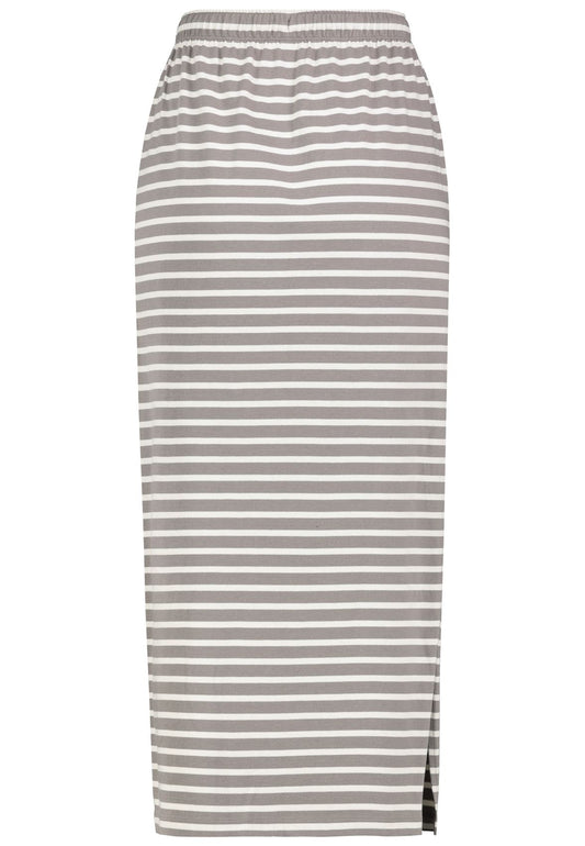 SUBLEVEL Damen, Rock, stripes: light mud brown-beige