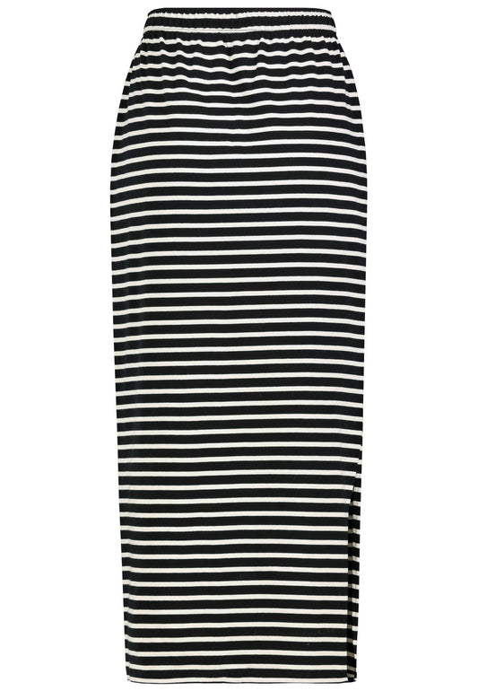 SUBLEVEL Damen, Rock, stripes: black-beige