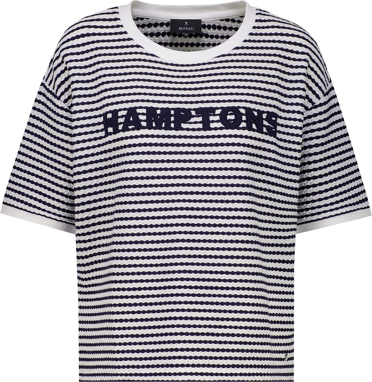 MONARI T-Shirt, marine ringel