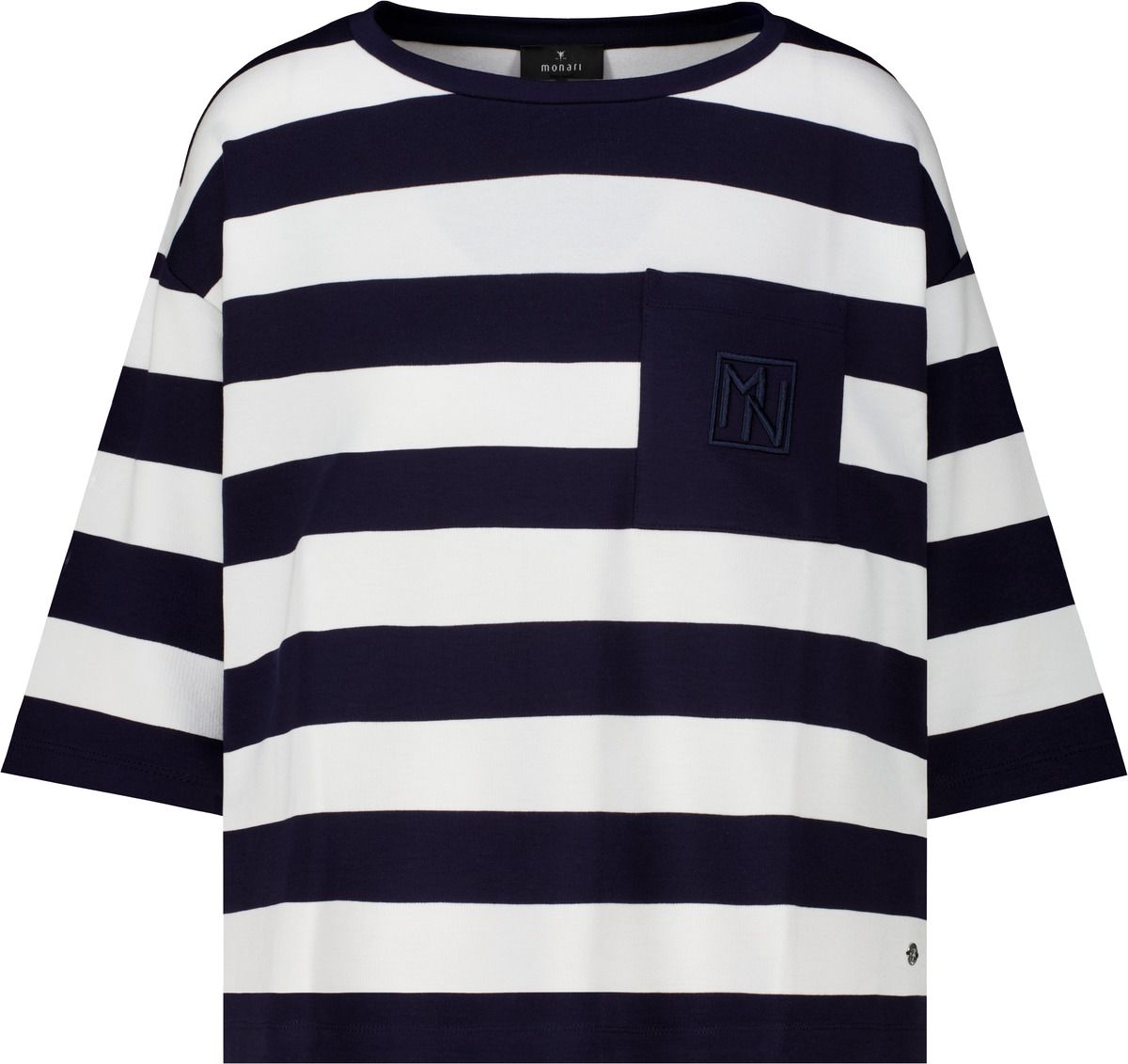 MONARI Sweatshirt, marine ringel