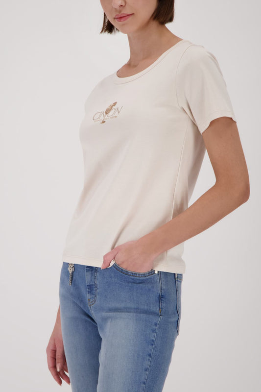 MONARI T-Shirt, champagne beige