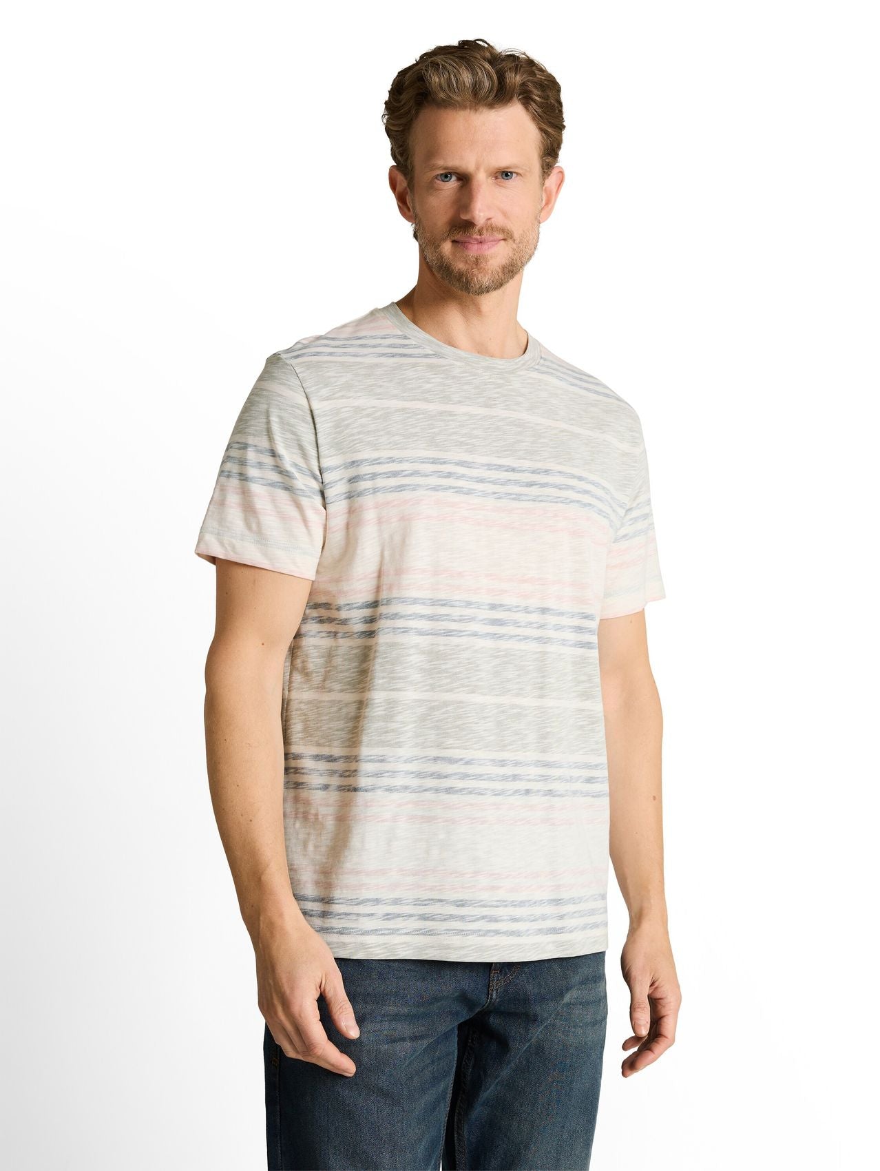 TOM TAILOR T-Shirt mit Inside-Out Streifenmuster
