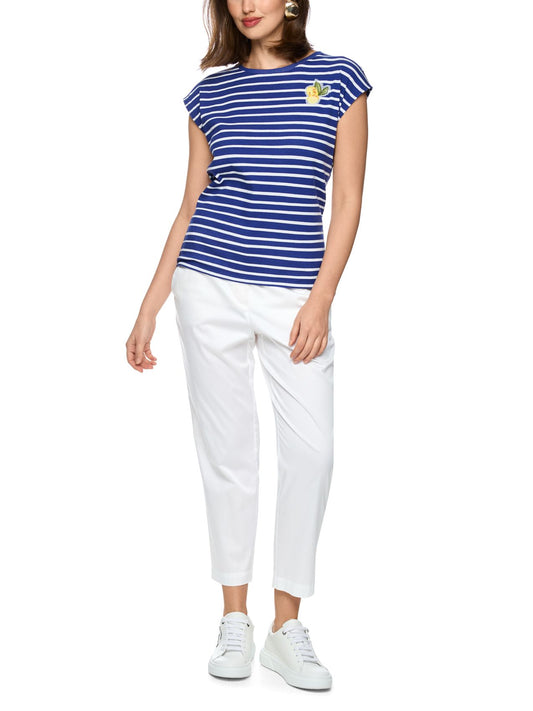 MARC CAIN Ringelshirt mit Zitronen-Applikation