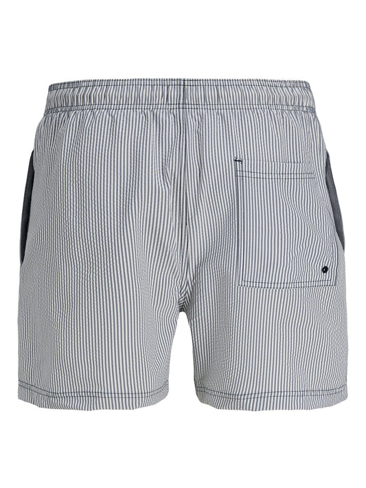 JACK & JONES Gestreifte Badeshorts mit Kordelzug