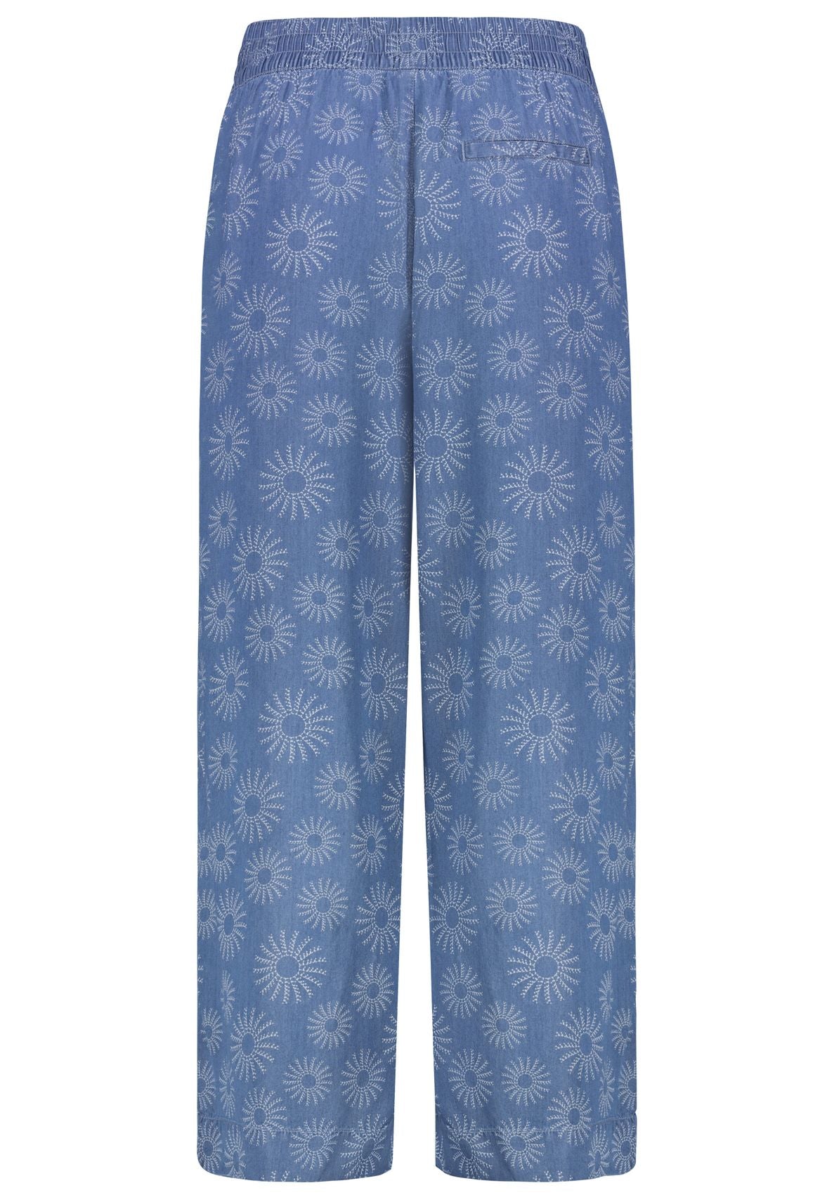 SUBLEVEL Gemusterte Wide-Leg-Hose