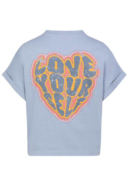 SUBLEVEL Damen, Shirt kurzarm, rainy blue