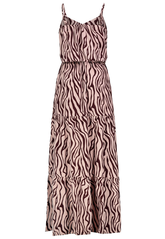 SUBLEVEL Fließendes Maxikleid mit Animal-Print