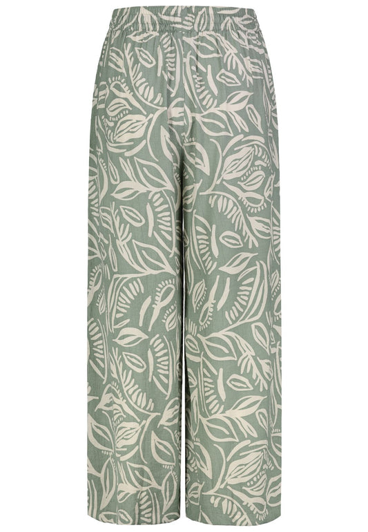 SUBLEVEL Damen, Hose Non Denim, leaves: hedge green-nude beige