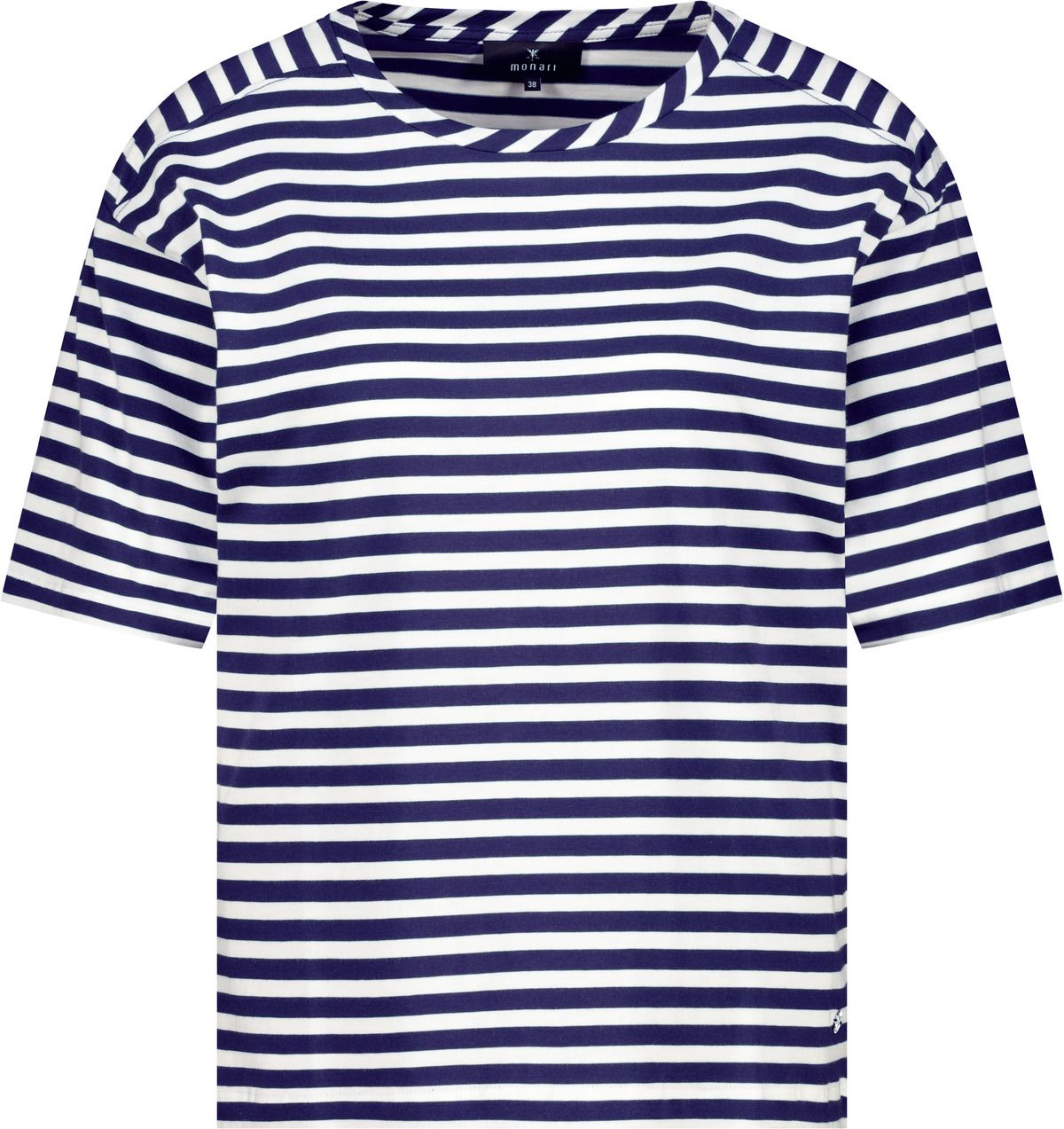MONARI T-Shirt, marine ringel