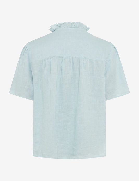 BRAX Leinenbluse mit Rüschen-Optik "Style Vive"