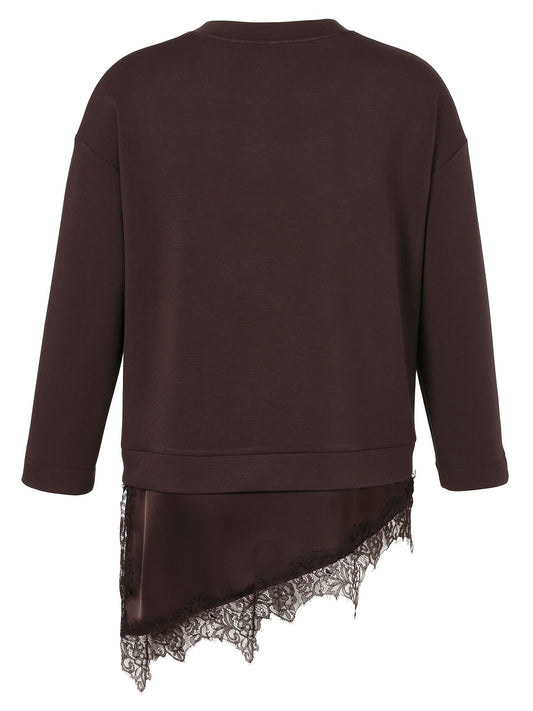 FRAPP Sweatshirt Rundhals 1/1 Arm Materialmix