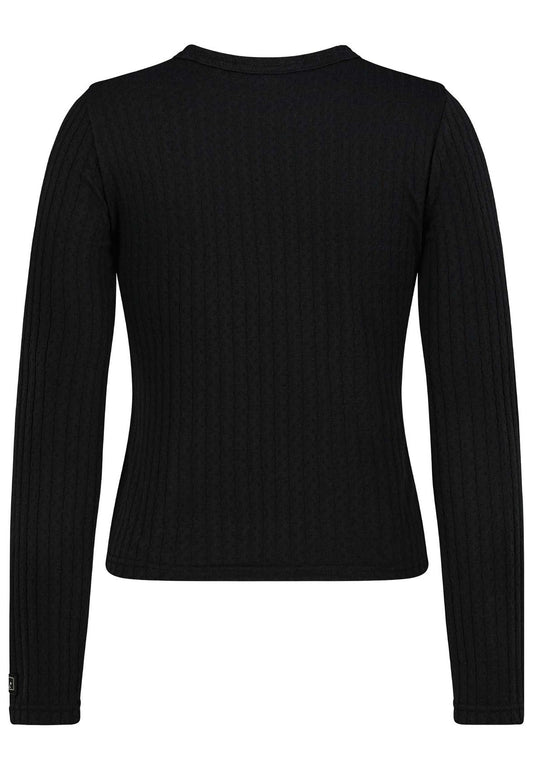 SUBLEVEL Damen, Shirt langarm, black