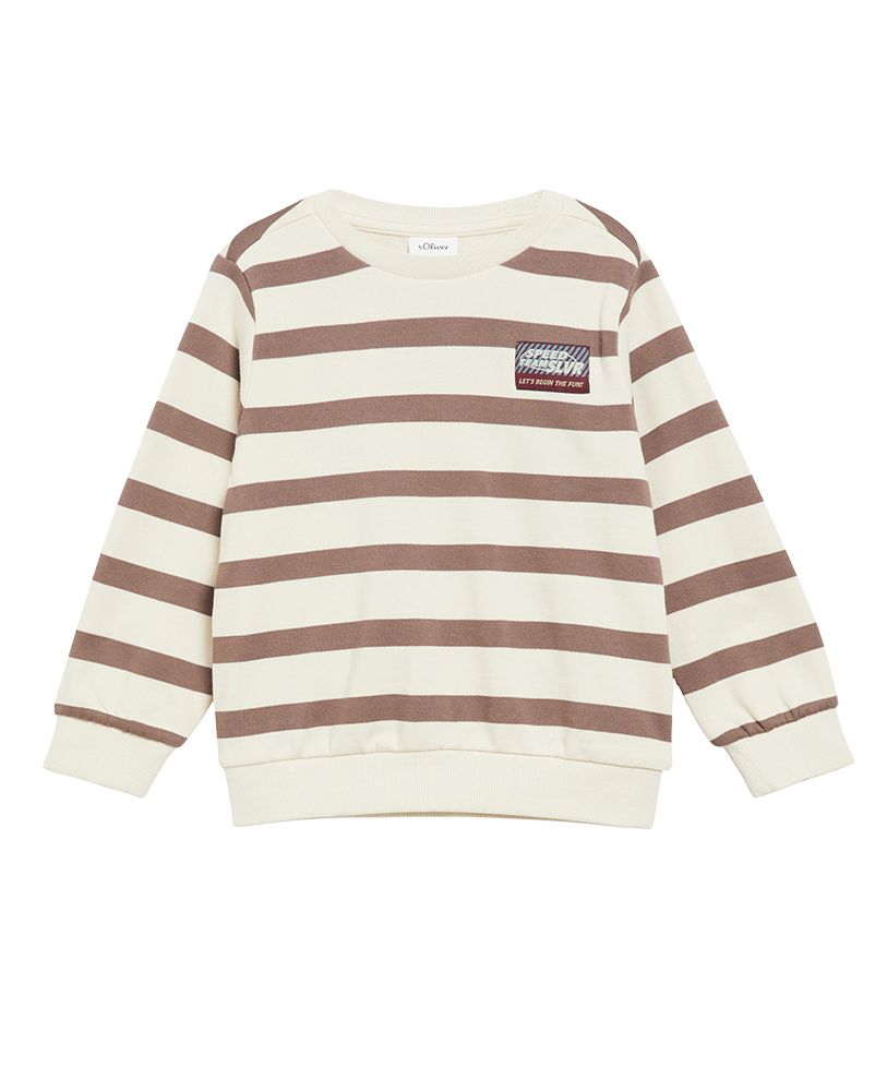 OLIVER TWIST Sweatshirt gestreift mit Front-Badge