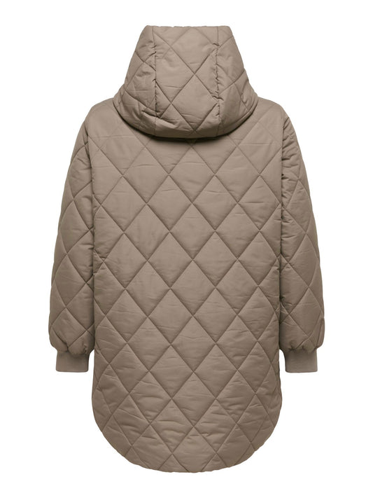 ONLY CARMAKOMA CARJULIET QUILTD HOOD ZIP COAT OTW NOOS