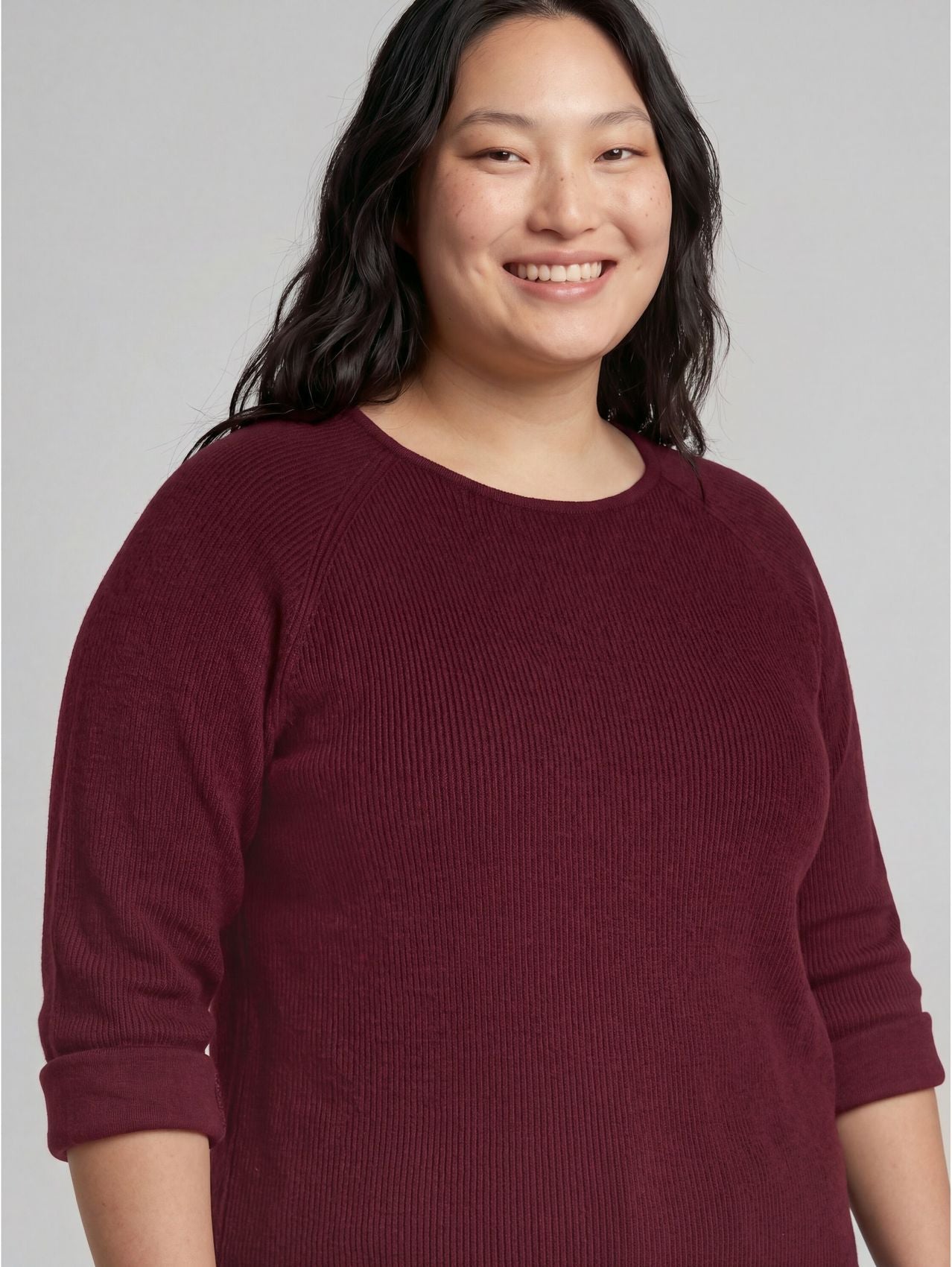 Plus Size - Cosy Sweatshirt mit Melange-Optik