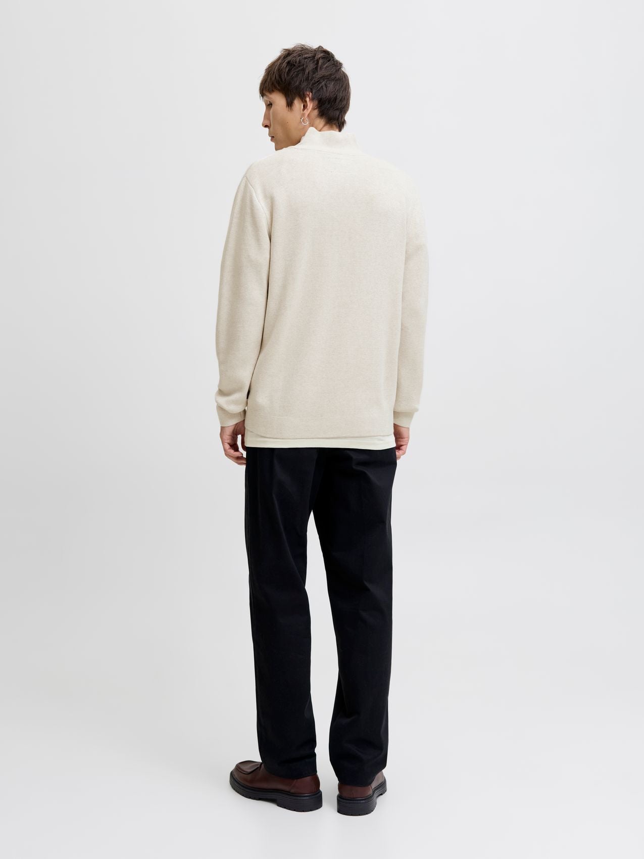 JJMILANO STITCH KNIT HALF ZIP SN