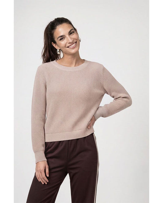 Strickpullover mit glänzendem Garn