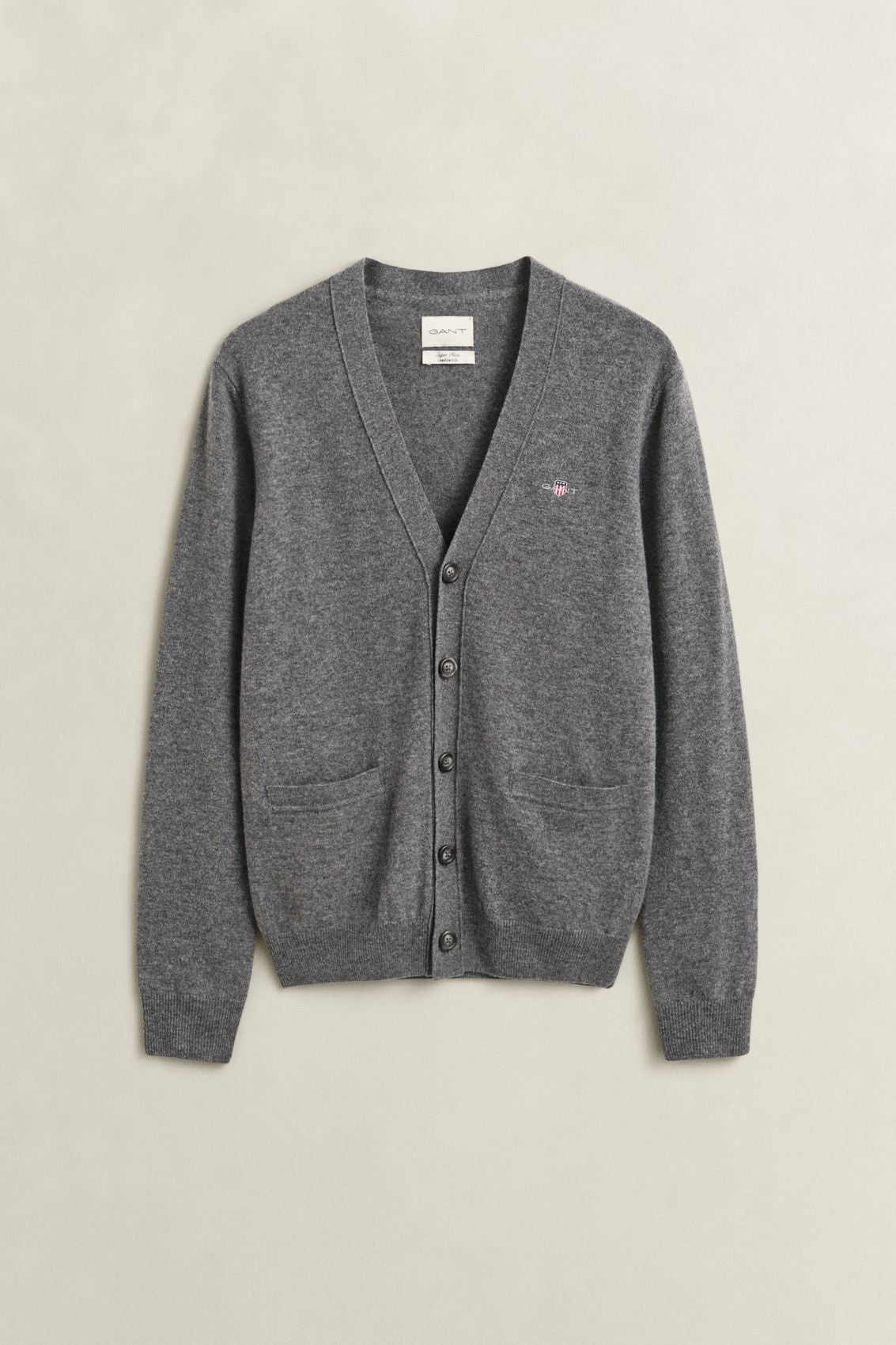 V-Neck Strickjacke aus Lambswool