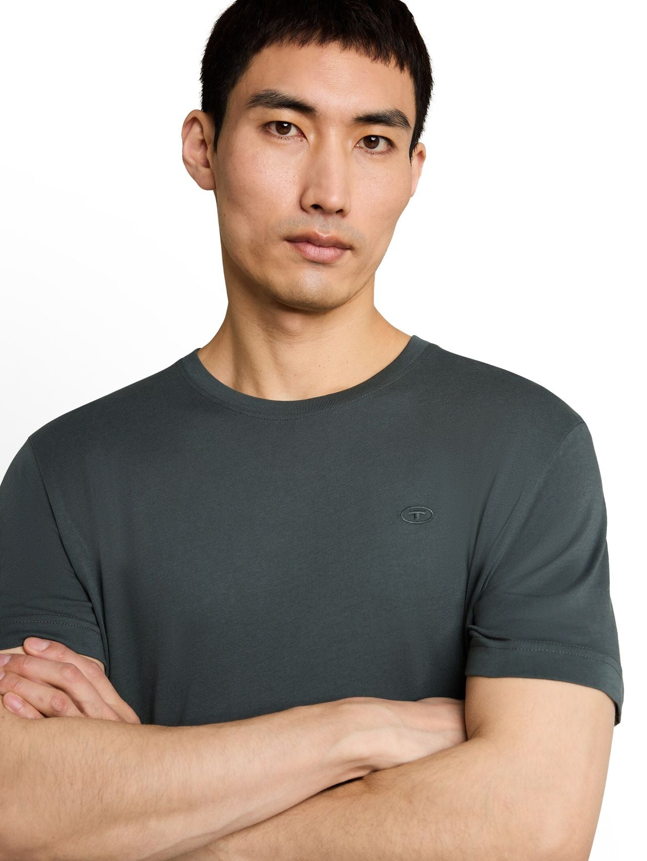 TOM TAILOR T-Shirt mit Logo-Stickerei
