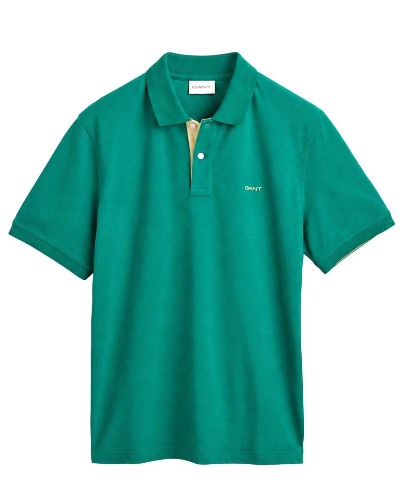Kontrast Piqué Poloshirt im Regular Fit