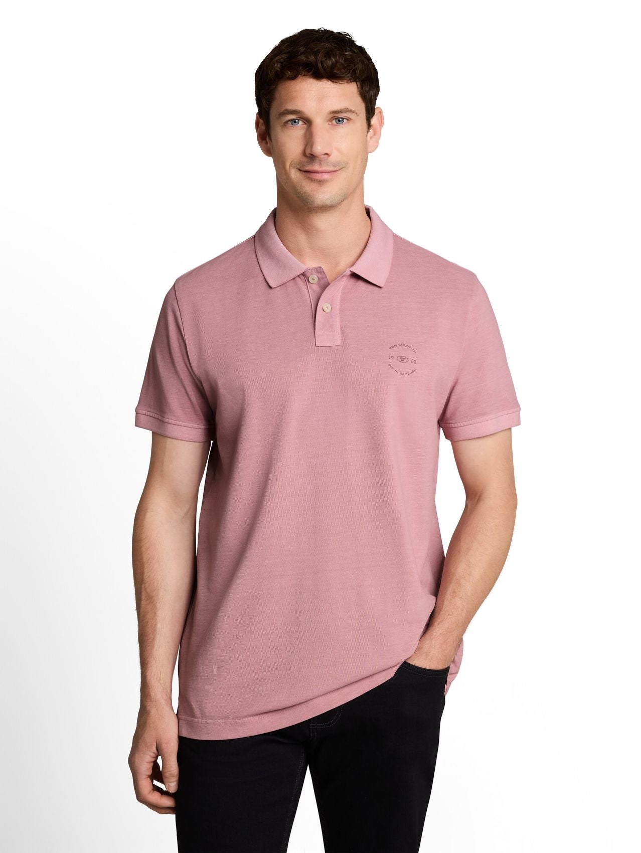 TOM TAILOR Piqué Poloshirt mit Logo-Print