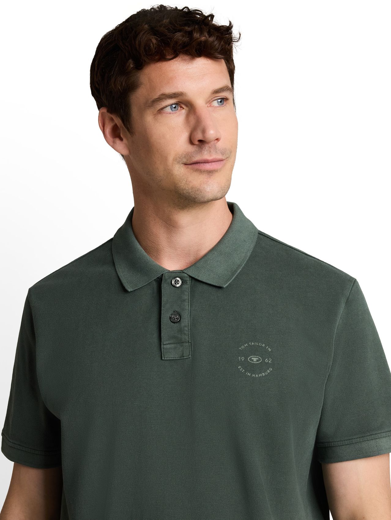 TOM TAILOR Piqué Poloshirt mit Logo-Print
