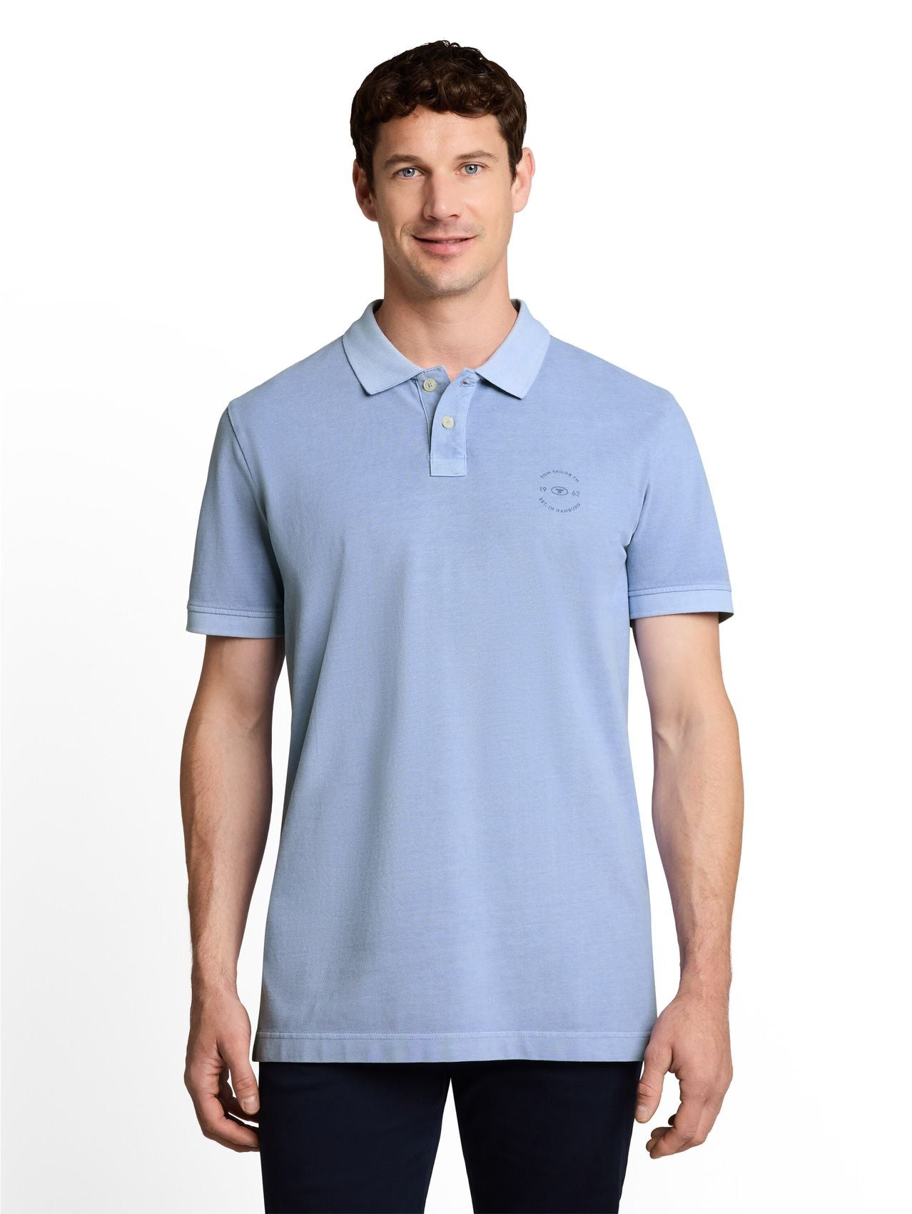 TOM TAILOR Piqué Poloshirt mit Logo-Print