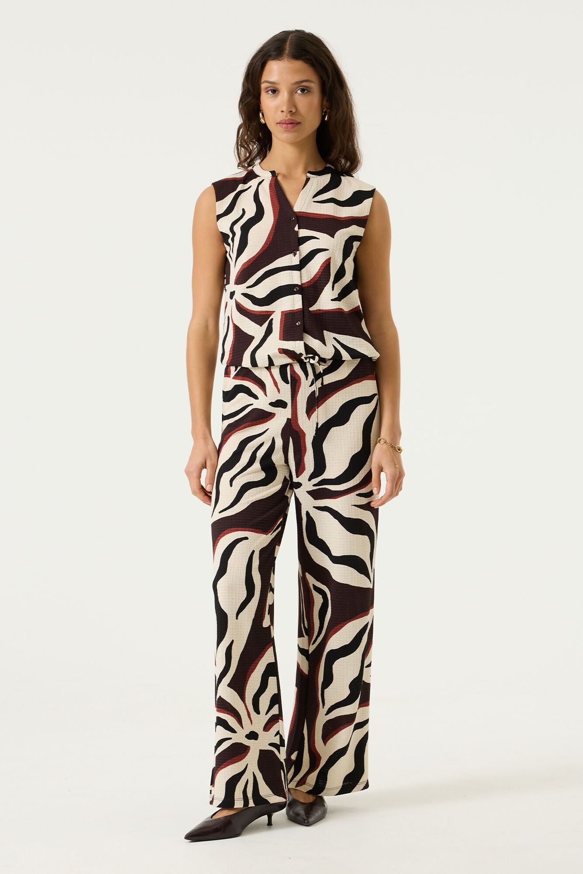 GARCIA Jaquardgewebtes Top mit Allover-Print