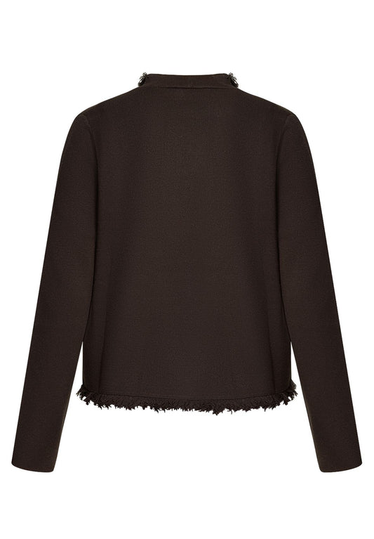 CARTOON Strick-Cardigan mit Fransen