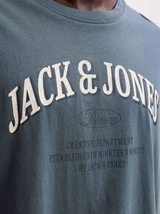 JACK & JONES JJEDENVER LOGO TEE SS O-NECK SN PLS