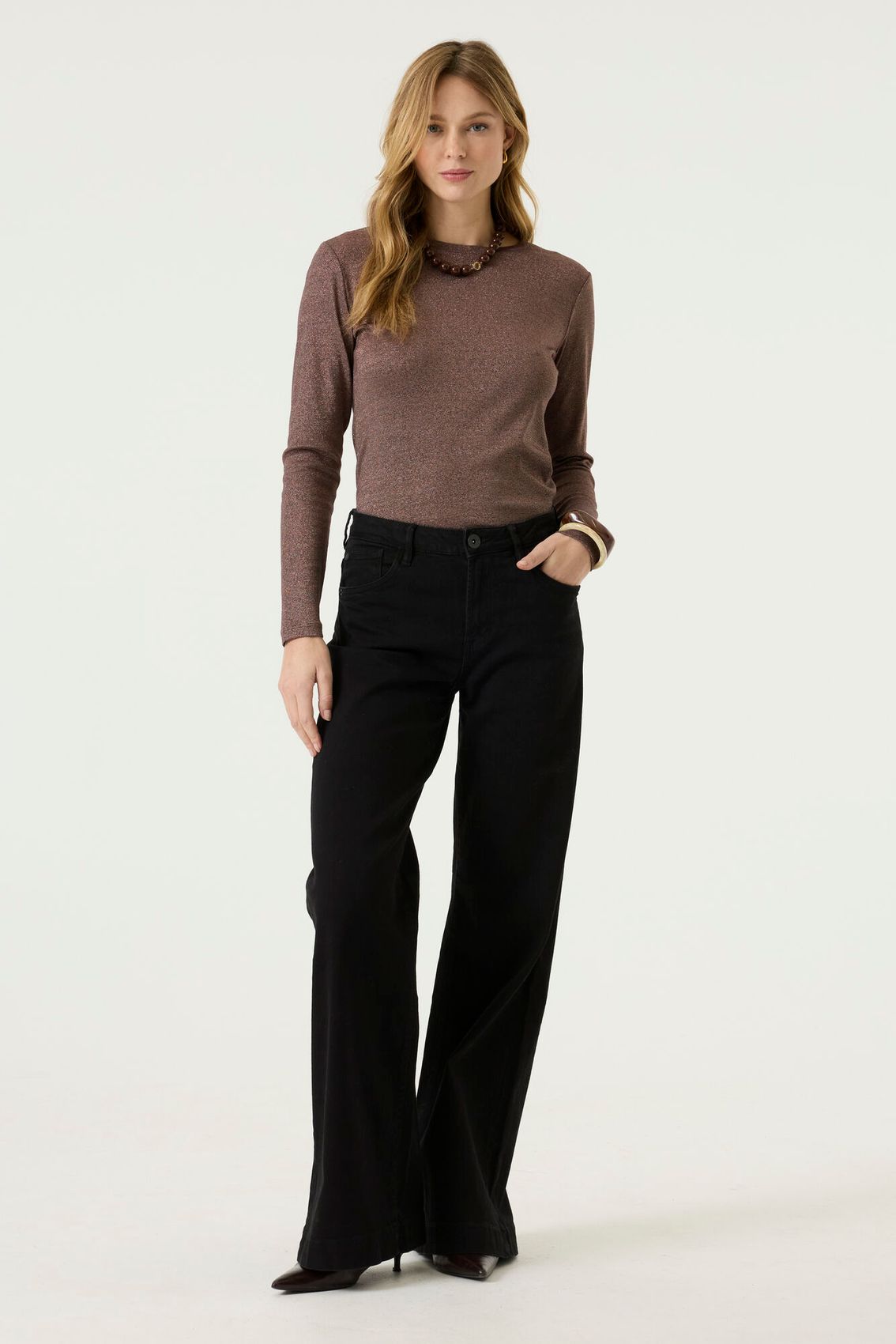 Langarmshirt mit Glitzer