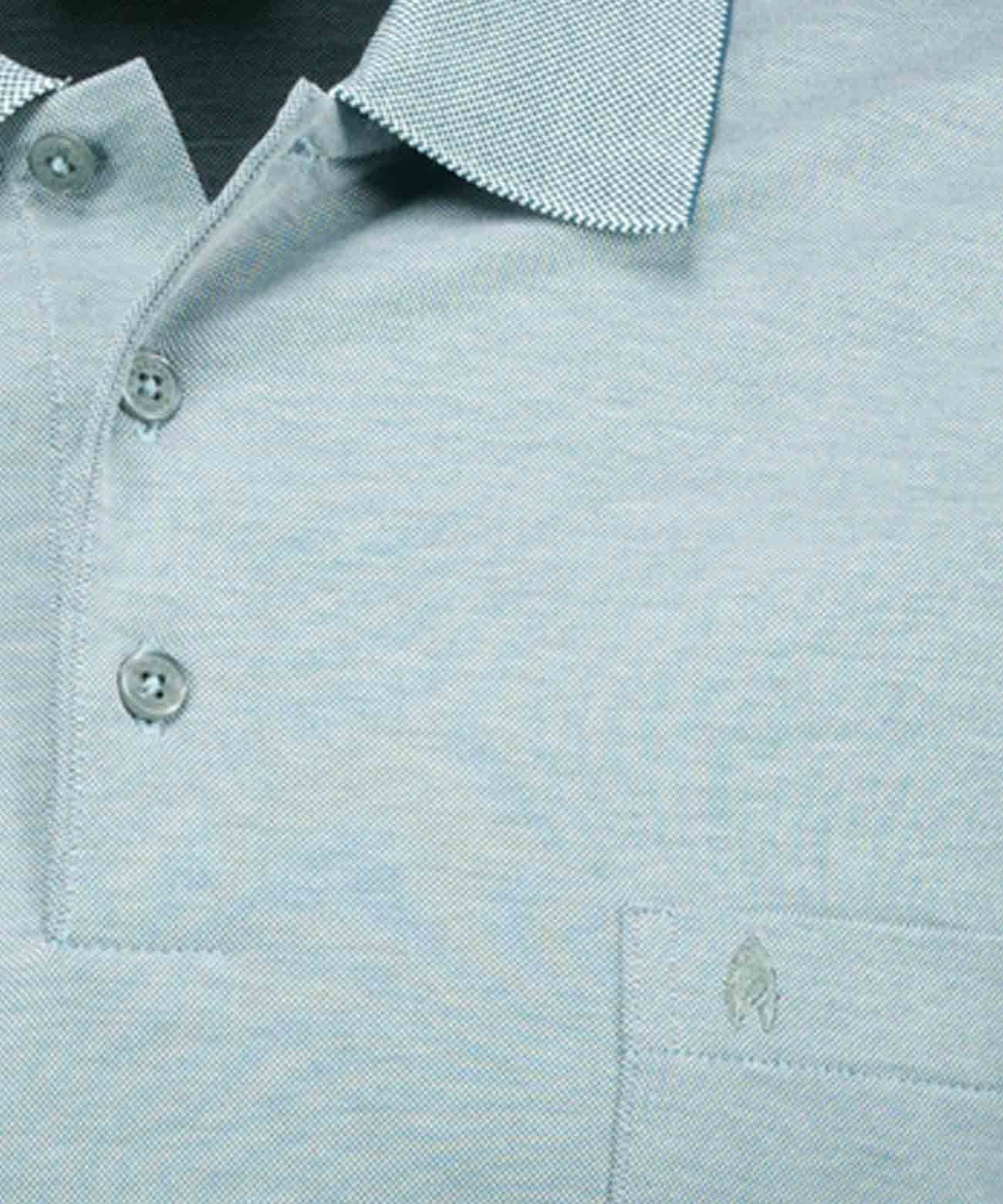 RAGMAN Softknit-Polo mit Brusttasche, Langarm