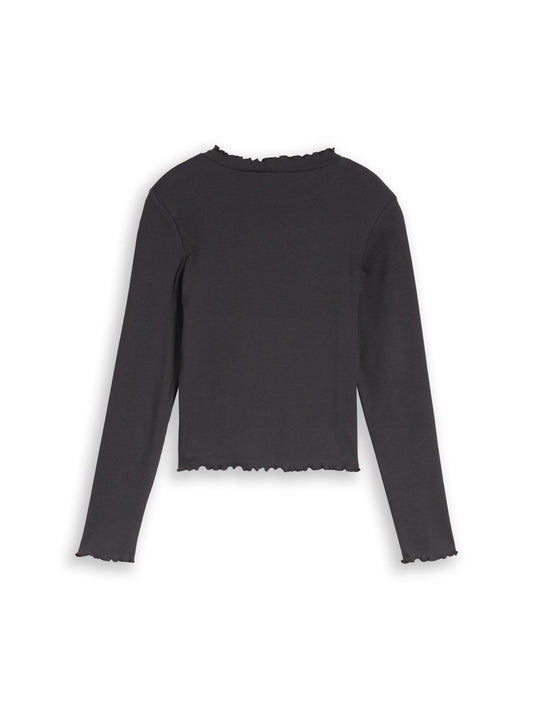 TOM TAILOR Cropped Shirt mit Rippstruktur