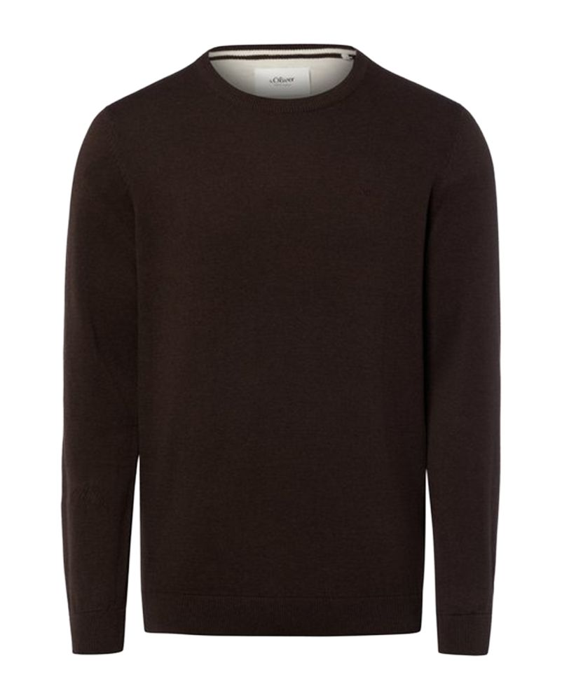 S.OLIVER Strickpullover mit Rundhalsausschnitt