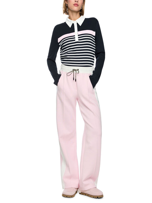 MARC CAIN Poloshirt in Rippstruktur mit Streifen