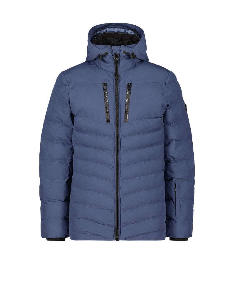 Funktionale Herren-Steppjacke mit Kapuze und Brusttaschen
