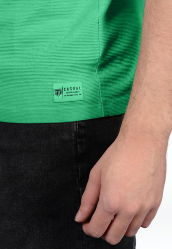 BASEFIELD Henleyshirt kurzärmlig