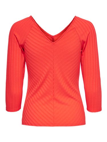 ONLY CARMAKOMA ONLY ONLGINA 3/4 V-NECK TOP JRS