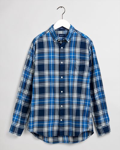 GANT Windblown Regular Fit Flanellhemd in Indigoblau Default Title