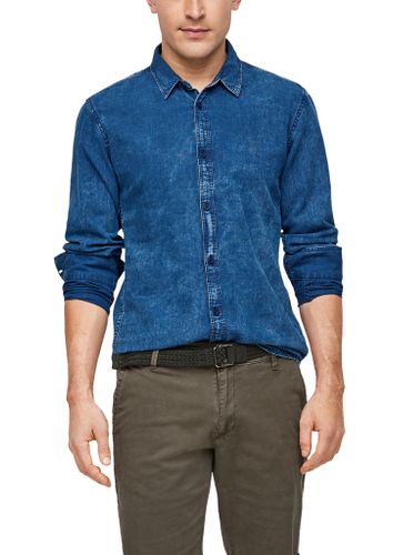 QS Hemd langarm, dark blue