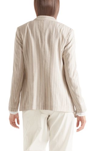 MARC CAIN Streifenblazer mit Lurexglanz