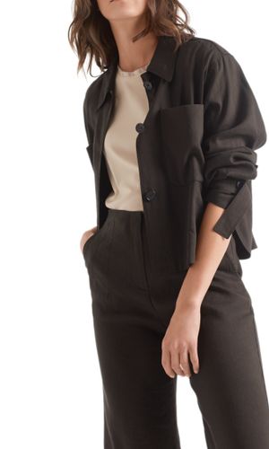 MARC CAIN Hemdjacke aus Leinenmix