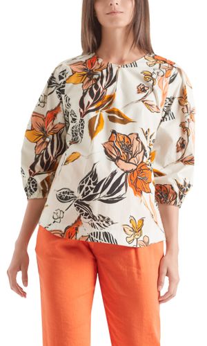 MARC CAIN Floral bedruckte Bluse aus Baumwolle